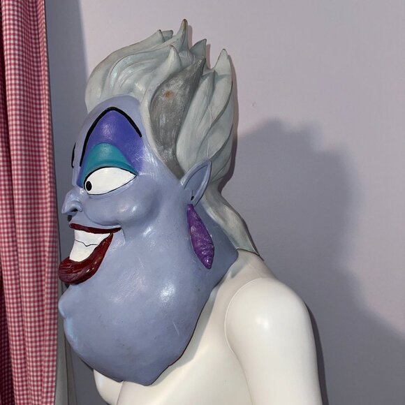 The Little Mermaid Ursula Disney Villian Halloween Mask Purple Latex Full Face - Picture 4 of 5